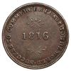 Image 2 : Upper Canada, copper half penny "Brock" token, dated 1816, cherubs' heads under TH and R, oval wreat