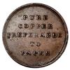 Image 2 : Lower Canada, copper half penny "Irishman" token, no date (1800s), ex-Baker.