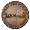 Image 1 : Upper Canada, copper half penny "Speed the Plough" token, no date (1840), No Labor No Bread, mule wi