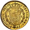 Image 2 : Santiago, Chile, gold bust 8 escudos, Ferdinand VII transitional ("admiral" bust), 1810 FJ, NGC MS 6