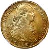 Image 1 : Santiago, Chile, gold bust 8 escudos, Ferdinand VII (bust of Charles IV), 1812 FJ, NGC AU 58.