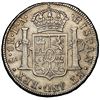 Image 2 : Santiago, Chile, bust 8 reales, Charles IV transitional (bust of Charles III, ordinal IV), 1789 DA, 