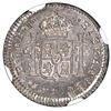 Image 2 : Santiago, Chile, bust 1/2 real, Ferdinand VII (bust of Charles IV), 1813 FJ, NGC MS 63 (Coleccion Va