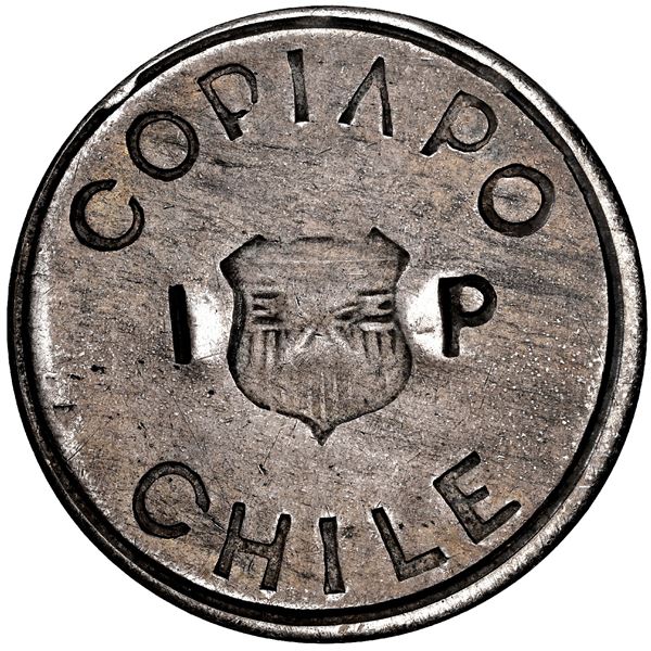 Copiapo, Chile, 1 peso, 1865, NGC AU 55.