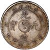 Image 2 : Kirin, China, 7 mace 2 candareens (dollar), Kuang-hsu, 1901, retrograde S in CAINDARINS, dot inside