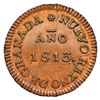 Image 1 : Popayan, Colombia, copper royalist 8 reales, Ferdinand VII, 1813, date on obverse, NGC UNC details /