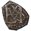 Image 1 : Bogota, Colombia, cob 1/2 real, Philip IV, date not visible, no assayer.