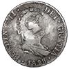 Image 1 : Costa Rica, 2 reales, female head / ceiba tree counterstamp (Type III, 1845) on a Seville, Spain, bu