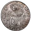 Image 2 : Costa Rica, 2 reales, female head / ceiba tree counterstamp (Type III, 1845) on a Seville, Spain, bu