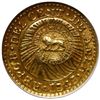 Image 1 : Costa Rica, gold 1/2 escudo, "lion" double countermark (Type VI, 1849-57) on a Costa Rica (Central A