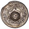 Image 1 : Costa Rica, 1/2 real, "lion" countermark (Type VI, 1849-57) on a Costa Rica provisional 1/2 real of 