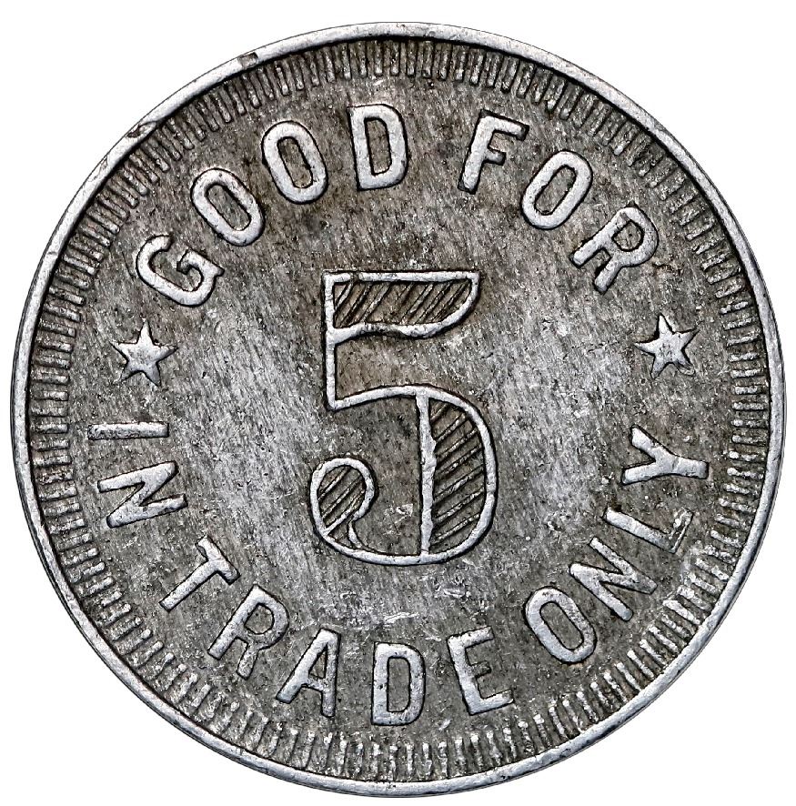 Havana, Cuba, aluminum 5 cent(avo)s token, Santa Clara Battery Post ...