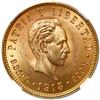 Image 1 : Cuba (struck at the Philadelphia Mint), gold 5 pesos, 1915, Jose Marti, NGC MS 64.