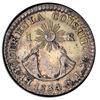 Image 1 : Quito, Ecuador, 1 real, 1834 GJ, dot after CONSTITUCION, PCGS AU 58.