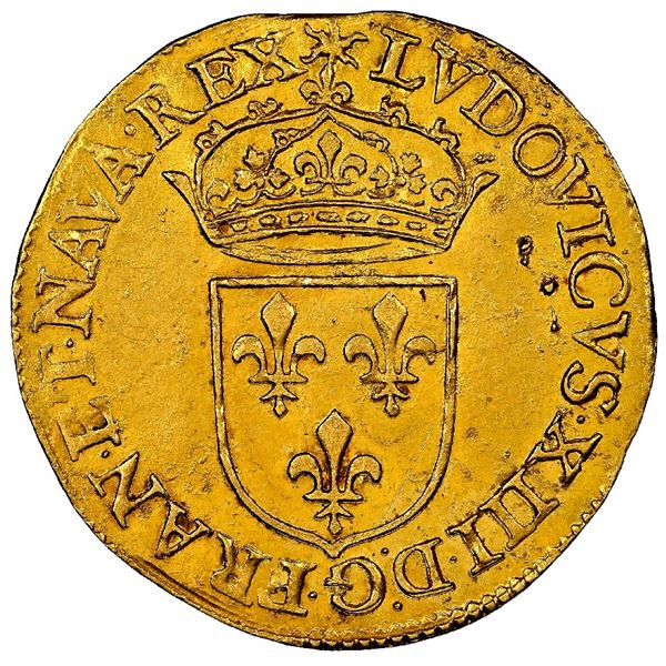 France (Paris mint), gold louis d'or, Louis XIII, 1634-A.