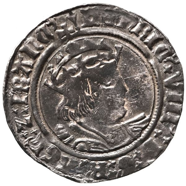 England (Tower mint), groat (four pence), Henry VIII (1509-47), second coinage (1526-44), mintmark a