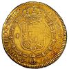 Image 2 : Guatemala, gold bust 4 escudos, Charles IV transitional (bust of Charles III, ordinal IV/III), 1789 