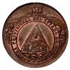 Image 1 : Tegucigalpa, Honduras, copper provisional 2 pesos, 1862 A, NGC MS 62 Brown.