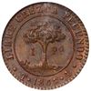 Image 2 : Tegucigalpa, Honduras, copper provisional 1 peso, 1862 A, NGC MS 62 BN.