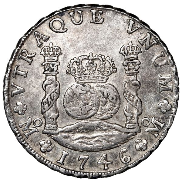 Mexico City, Mexico, pillar 8 reales, Philip V, 1746 MF, ex-Potomac.