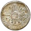 Image 1 : Durango, Mexico, 8 reales "hookneck," small Libertad, defiant snake, staggered rays, 1824 RL, PCGS A