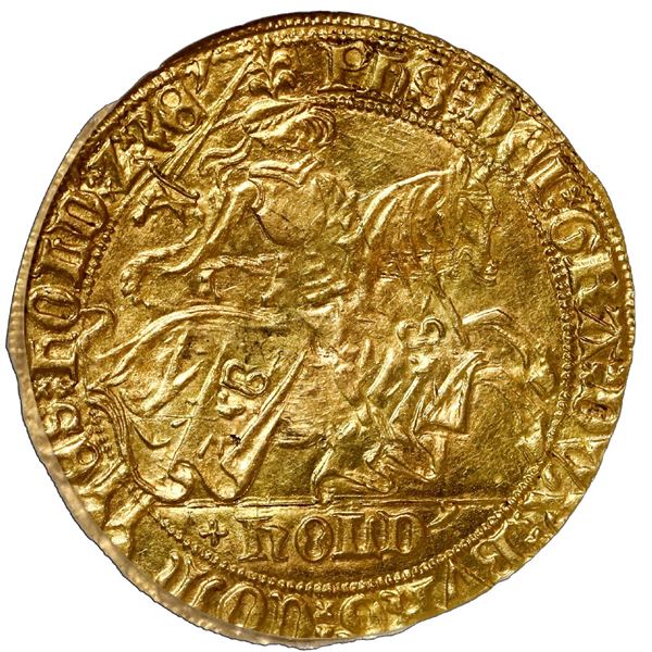 Holland, Netherlands, gold rider, Philip the Good (Duke of Burgundy, 1419-67), struck 1433-67, NGC A