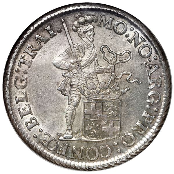 Utrecht, Netherlands, double silver ducat, 1776, rare, NGC MS 63, finest known in NGC census.