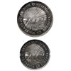 Image 2 : Nicaragua (struck in London, England), two-coin proof set of 1962: 5 centavos, NGC PF 66 Cameo, fine