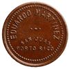 Image 2 : San Juan, Puerto Rico, copper 5 cent(avo)s token, Eduardo Martinez, late 1800s to early 1900s, extre