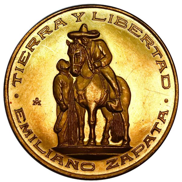 Mexico City, Mexico, gold medal, no date (1961-63), Emiliano Zapata / Plan de Ayala 50th anniversary