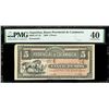 Image 1 : Catamarca, Argentina, Banco Provincial de Catamarca, 5 pesos remainder, 1890, series C, PMG XF 40, r