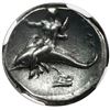 Image 2 : Calabria, Taras, AR didrachm, 302-280 BC, "boy on dolphin," NGC VF.