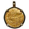 Image 2 : Seville, Spain, gold 1 escudo, Charles-Joanna, assayer Gothic D to left, mintmark S to right, mounte