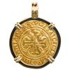 Image 1 : Toledo, Spain, gold 1 escudo, Charles-Joanna, assayer M to right, mintmark T to left, mounted cross-