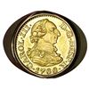 Image 1 : Madrid, Spain, gold bust 1/2 escudo, Charles III, 1788 M, mounted in 14K gold ring (size 10).