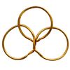 Image 1 : Gold-wire "puzzle" ring (three interconnected pieces), size 4-1/2, ex-Association (1707).