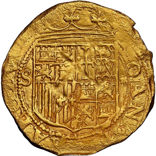 Seville, Spain, gold 1 escudo, Charles-Joanna, assayer * to right, mintmark S to left, NGC UNC detai