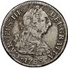 Image 1 : Mexico City, Mexico, bust 2 reales, Charles III, 1783 FF, NGC XF details / saltwater damage / El Caz