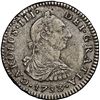 Image 1 : Mexico City, Mexico, bust 1 real, Charles III, 1783 FF, NGC AU details / saltwater damage / El Cazad