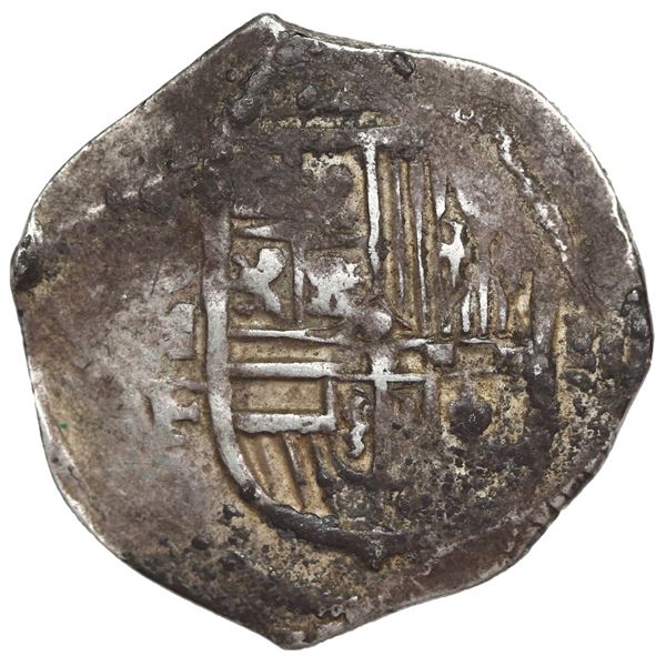 Mexico City, Mexico, cob 2 reales, Philip III, assayer F.