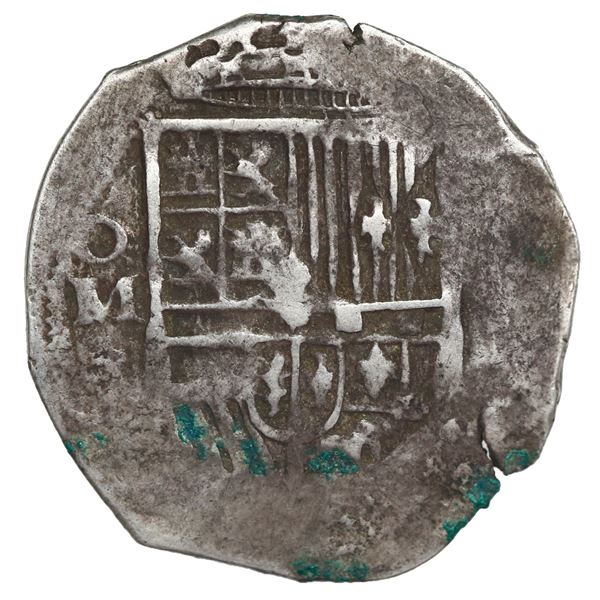 Mexico City, Mexico, cob 2 reales, Philip III, assayer not visible.