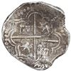 Image 2 : Potosi, Bolivia, cob 8 reales, Philip III, assayer R (curved leg).