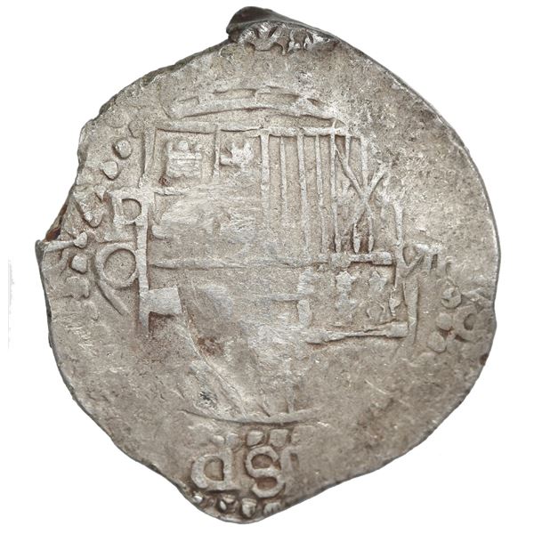 Potosi, Bolivia, cob 8 reales, Philip III, assayer Q.