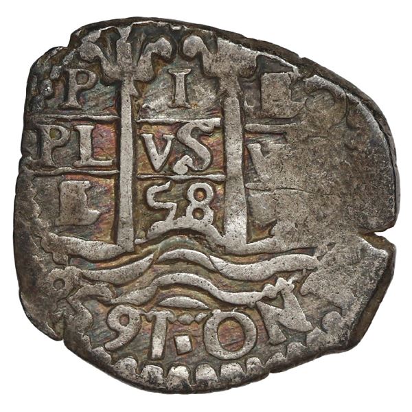 Potosi, Bolivia, cob 1 real, 1658 E, motto PL-VS-VL.