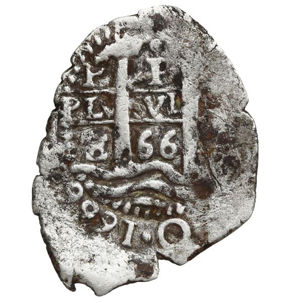 Potosi, Bolivia, cob 1 real, 1666 E.