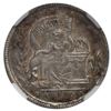 Image 2 : Potosi, Bolivia, 1 sol monetary medal, 1854, seated BOLIVIA / national dignity, NGC MS 63 ("top pop"