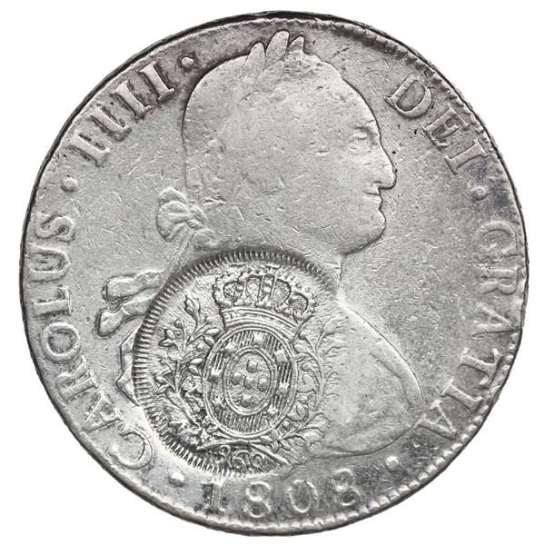 Brazil (Minas mint), 960 reis, Joao Prince Regent, arms double countermark (1808-10) on a Potosi, Bo