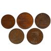 Image 2 : Lot of five Canada copper tokens: one "Commercial Change" bust farthing, no date (early 1800s), smal
