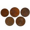 Image 2 : Lot of five Canada copper tokens: one "Commercial Change" bust farthing, no date (early 1800s), smal