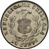 Image 2 : Santiago, Chile, 20 centavos, 1893, no dash below S, NGC AU 53.